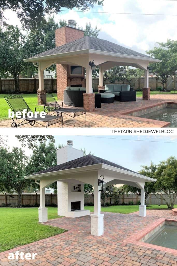 Our White Painted Brick House Makeover (Before & After Pictures)