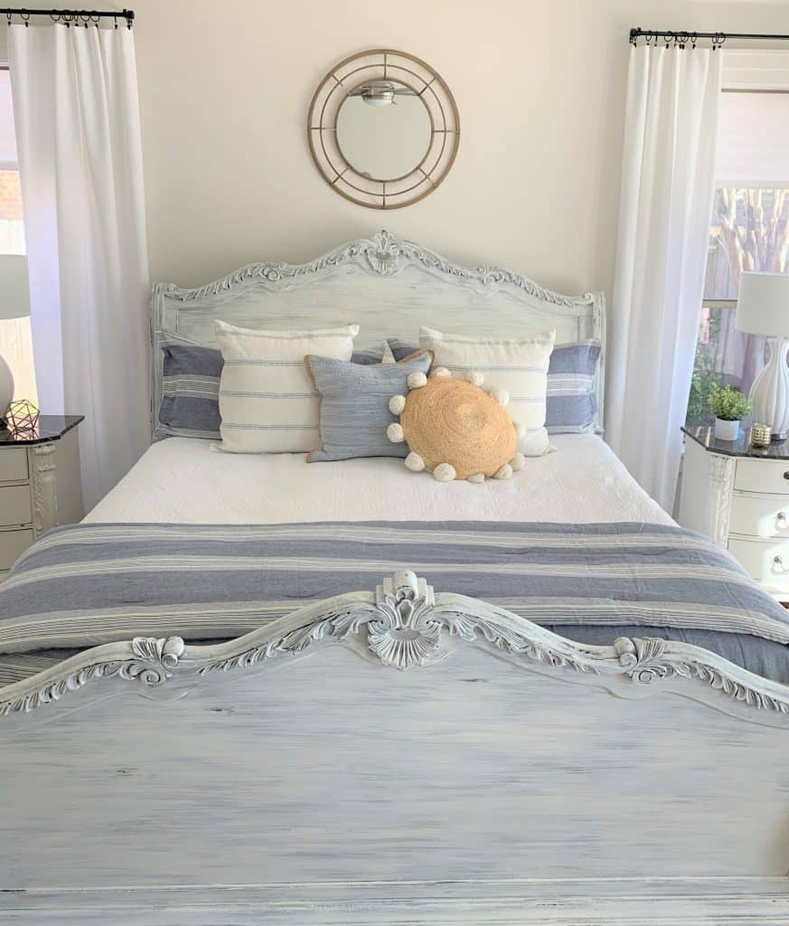 Master Bedroom Makeover: Chambray Blue + White